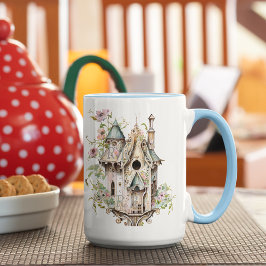 Mors dag Bevackra Victorian Stil Birdhouse Kaffemugg