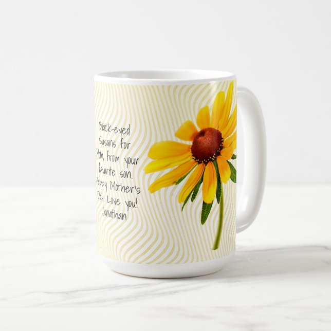 Mors dag Black-Eyed Susan Floral Photography Kaffemugg (Framsida höger)