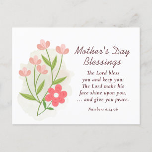 Mors dag Blessings Bible Verse Christian Vykort
