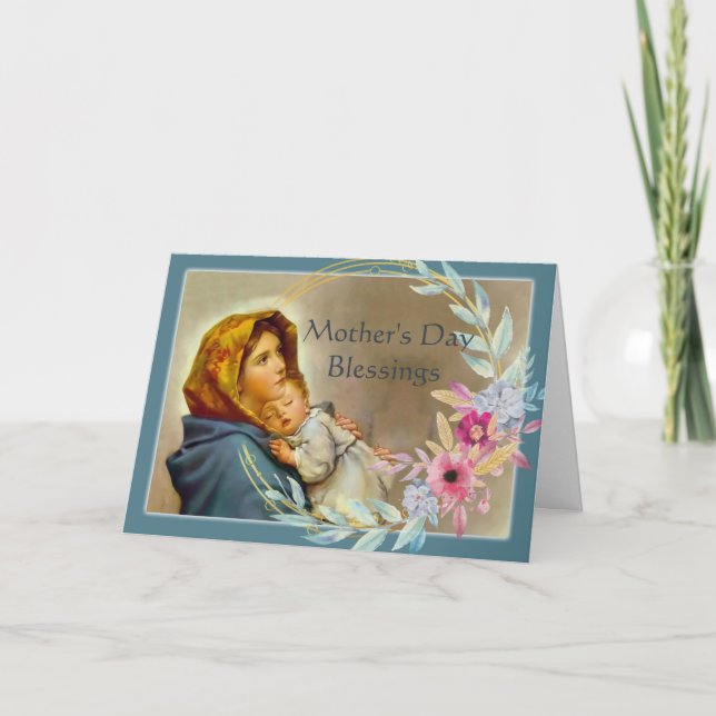 Mors dag Blessings med Madonnina Kort (Framsida)