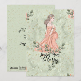 Mors dag Blivande mamma Grön Julkort