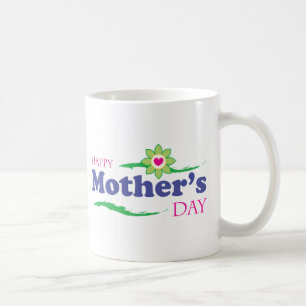 Mors dag - blommahjärta kaffemugg