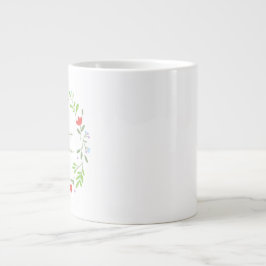 Mors dag blommande grön superhjälte-mamma jumbo mugg