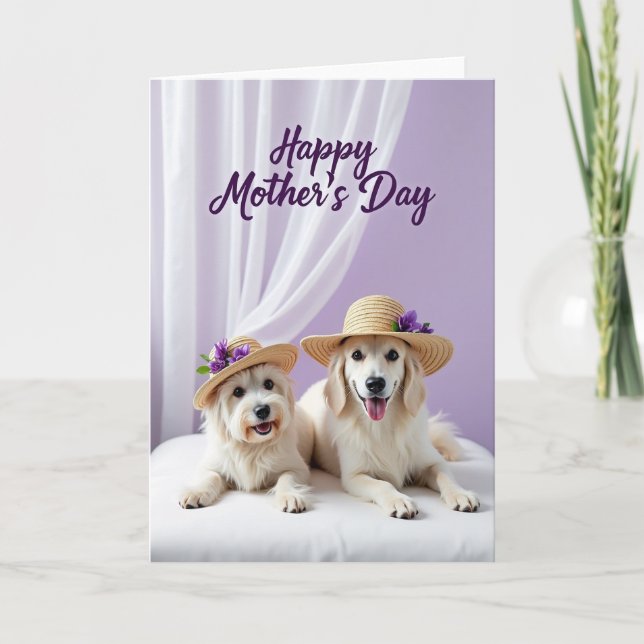 Mors dag blommig hatt kort (Framsida)