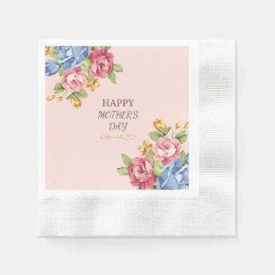 Mors dag - Blommig Rosglans Pappersservett