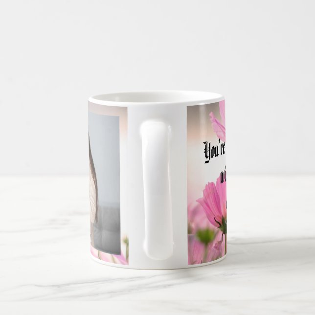Mors dag | Blommig tre-foto collage kaffemugge Kaffemugg (Handtag)