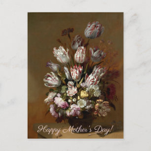 Mors dag - Blommigt Bouquet Nederländska konst Vykort