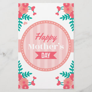 mors dag blommigt brevpapper
