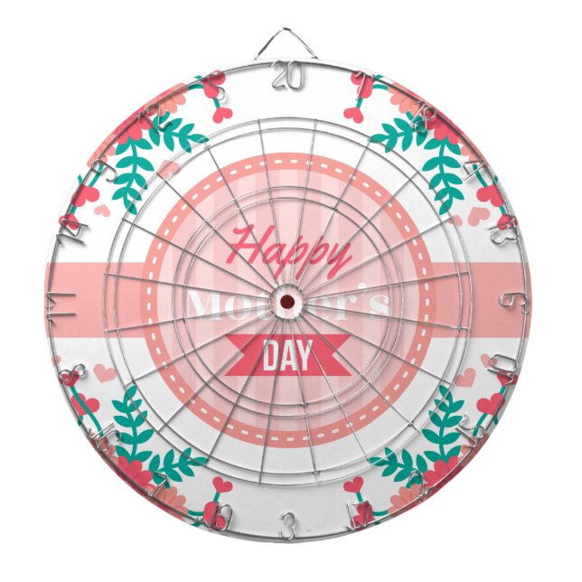 mors dag blommigt darttavla (Framsidan)