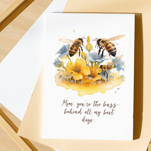 Mors dag Blommigt för modern skriktvattenfärg Kort (Skapare uppladdad)