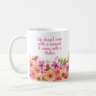 mors dag Blommigt Kaffemugg