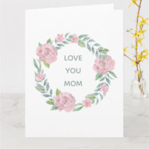 Mors dag Blommigt Kärlek, ditt Mamma-mappade kort