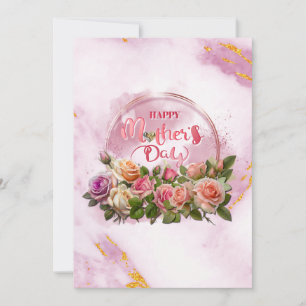 Mors dag Blommigt och botanik Julkort