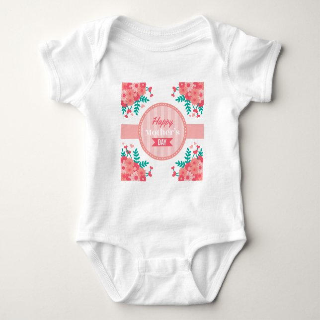 mors dag blommigt t shirt (Framsida)