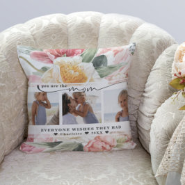Mors dag | Blommigt tre fotokollage Kudde