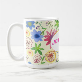 mors dag, blommönster kaffemugg