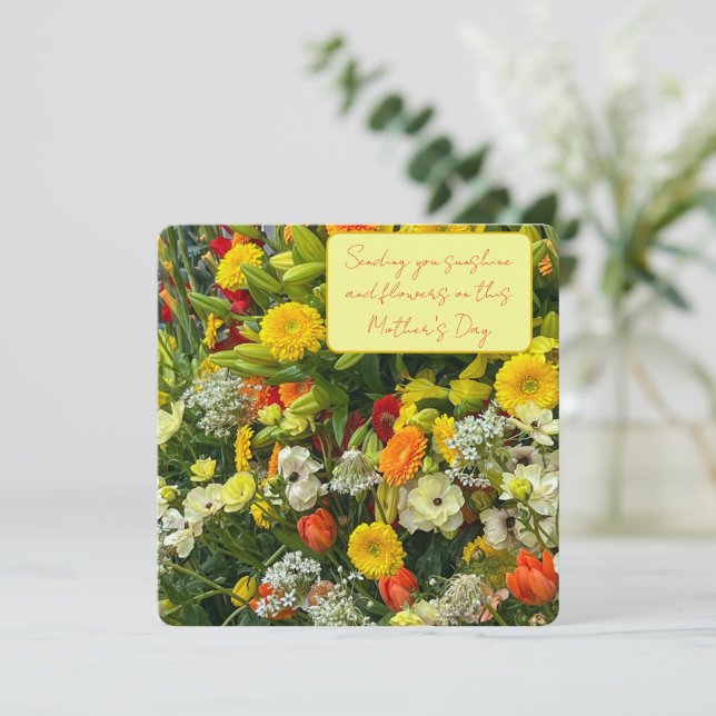 Mors dag blommor meddelande (Stående Fram)