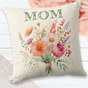 Mors dag Blomsterbukett Snygg Mamma Dekor Kudde