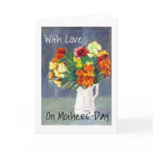 Mors dag-blomstergratulationskort