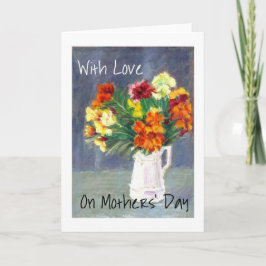 Mors dag-blomstergratulationskort kort