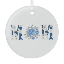 Mors dag Blue Blommigt Mamma