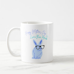 Mors dag Blue Bunny Kaffemugg