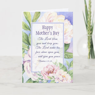 Mors dag Bluting Bible-Blommigt Helgkort
