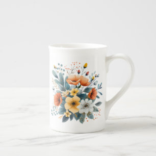 Mors dag Boho blommor Clipart-619830 Benporslin Mugg