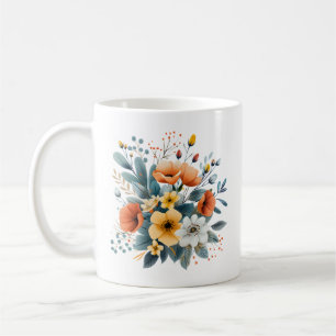 Mors dag Boho blommor Clipart-61983 Kaffemugg
