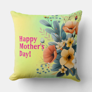 Mors dag Boho blommor Clipart-61983 Kudde