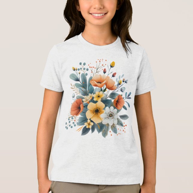 Mors dag Boho Flowers Clipart-619830 T Shirt (Framsida)