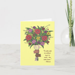 Mors dag Bouquet Flowers Little Händer Mamma Kort