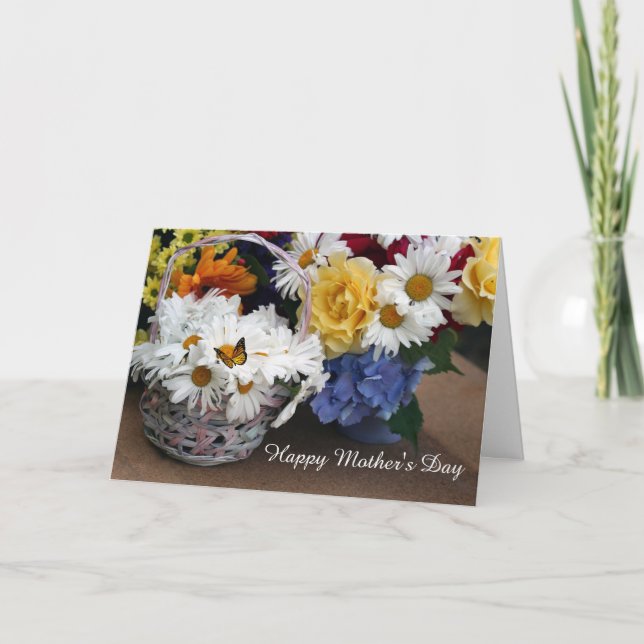 Mors dag Bouquet-kort för mappad hälsning Kort (Framsida)