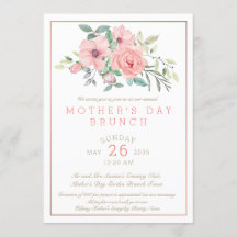 Mors dag Brunch Blommigt Watercolor