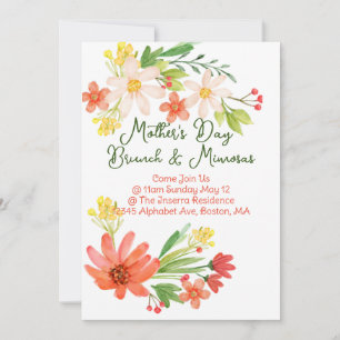 Mors dag Brunch-inbjudan Inbjudningar