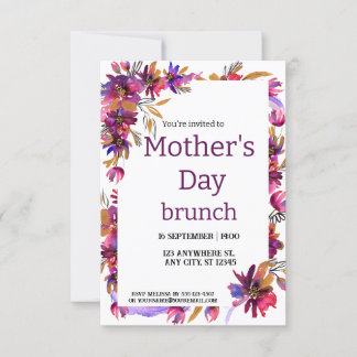 Mors dag Brunch Inbjudningar