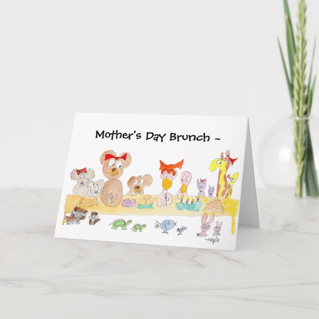 Mors dag Brunch Kort (Framsida)
