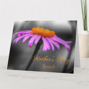 Mors dag Brunch Lila och Orange Coneflower Kort