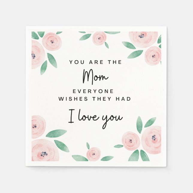 Mors dag Brunch Party Pappra blöjor Pappersservett (Framsidan)