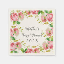 Mors dag Brunch - rosa ros