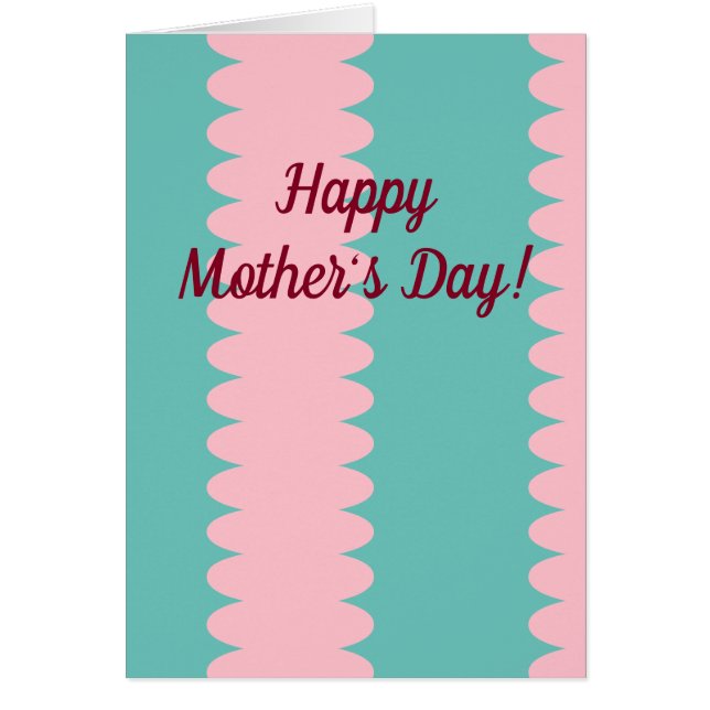 Mors dag, bubbelgumm rosa och turkos, fin kort (Framsidan)