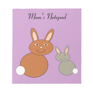 Mors dag Bunnies Anpassade Anteckning Anteckningsblock