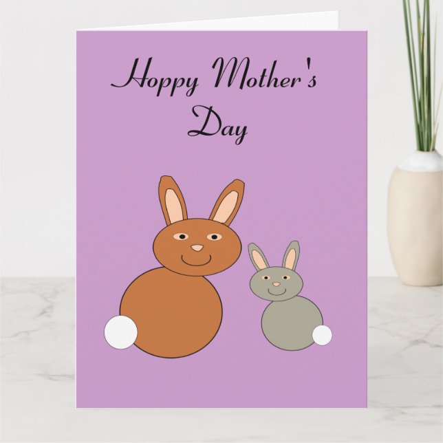 Mors dag Bunnies Anpassningsbar Giant Card Kort (Framsida)