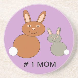 Mors dag Bunnies Anpassningsbar nummer 1 Mamma Und Underlägg