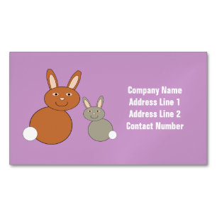 Mors dag Bunnies Anpassningsbar Visitkortmagnet