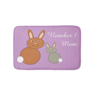 Mors dag Bunnies Personlig Bath Mat Badrumsmatta