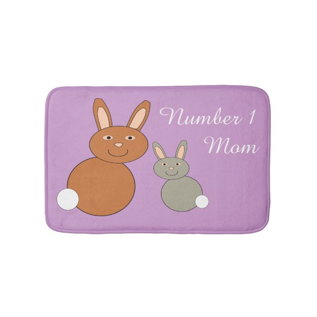 Mors dag Bunnies Personlig Bath Mat Badrumsmatta (Framsidan)