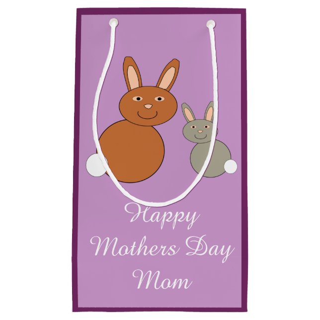 Mors dag Bunnies Personlig Gift Bag (Framsidan)