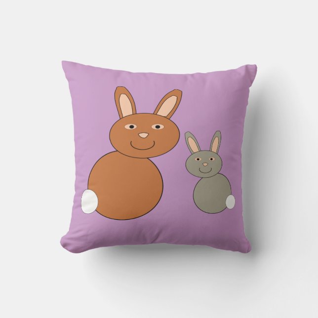 Mors dag Bunnies Pillow Kudde (Framsida)