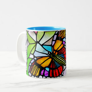 Mors dag Butterfly Två-Tonad Mugg